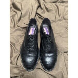 Women’s Susan Bennis Warren Edward’s Vintage Black Leather Loafers Size 7
